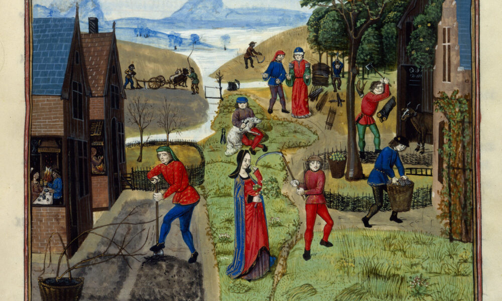 Livre des profits ruraux - caption: 'Agricultural labours'